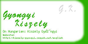 gyongyi kiszely business card